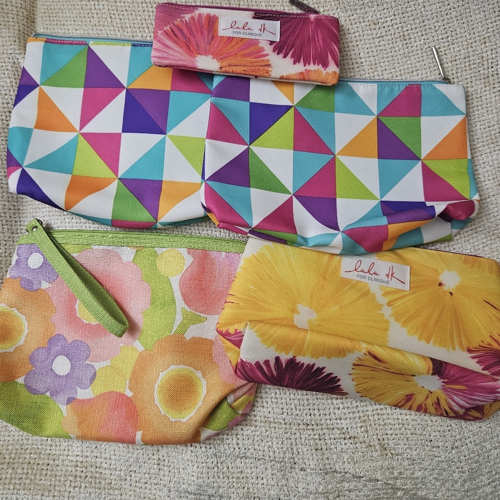 Clinique Cosmetic Bags. Bundle Of 5